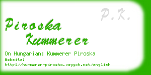 piroska kummerer business card